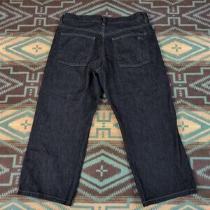 JW Anderson x Uniqlo Wide Leg Jeans Dark Wash 35x25 Altered Short Inseam